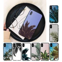 palm tree leaves phone case for iphone 11 8 7 6 6s plus x xs max 5 5s se 2020 xr 11 pro diy custom cover