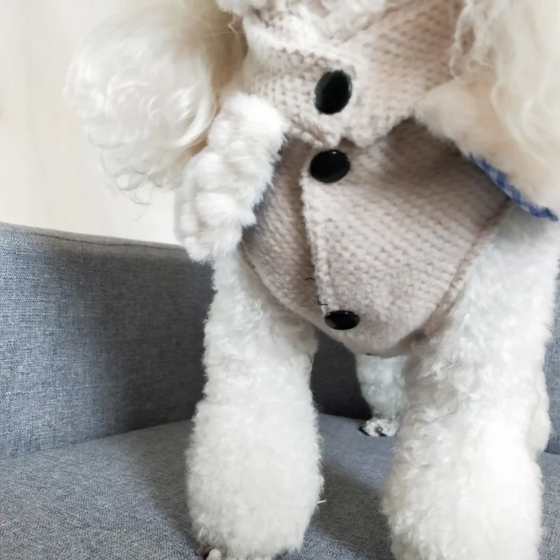 Модный ошейник из искусственного меха одежда для домашних животных пальто