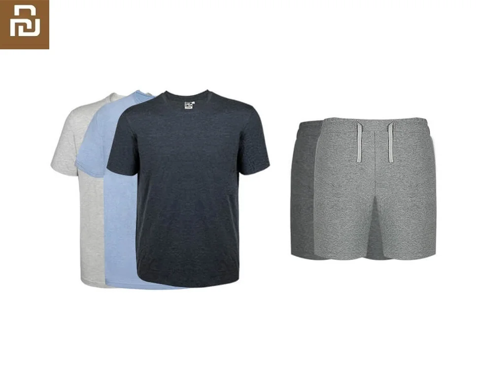 

Пижама Youpin, из летняя повседневная одежда хлопка, с коротким рукавом и шортами