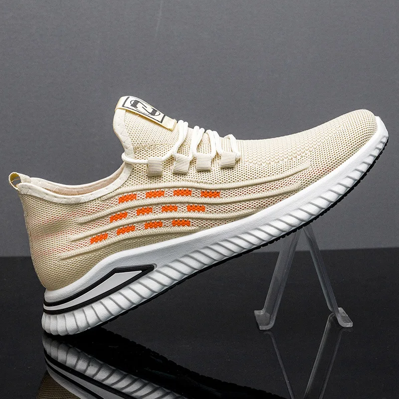 2022 Men's Shoes Autumn New Men's Sports Shoes Trendy Shoes Men's Fashion Korean Shoes Flying Woven Breathable Casual Shoes Men