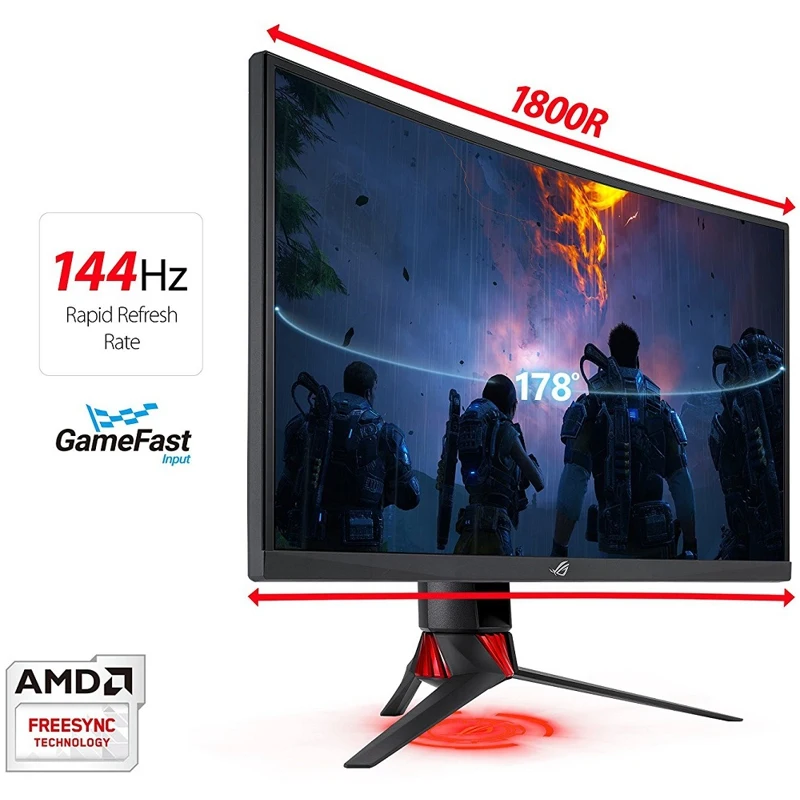 Monitor Asus 27 &quotxg27vq VA 1920x1080 144Hz FreeSync 300CD/M2 16:9 | LCD Monitors