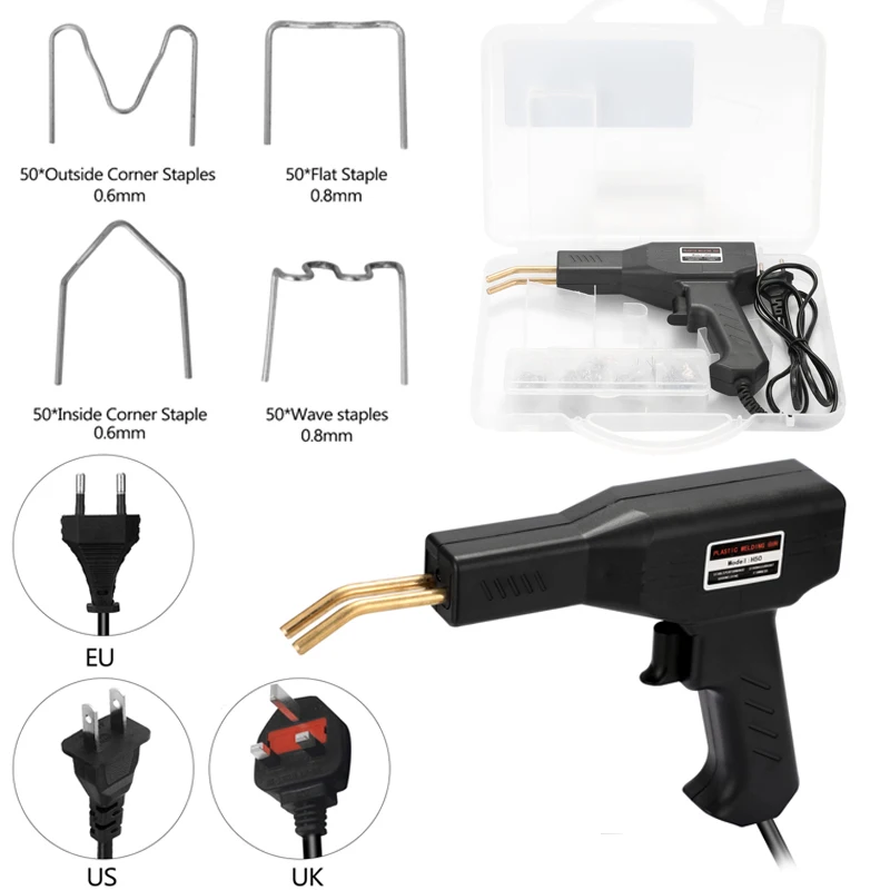 

50W PVC Light Handy Plastic Welder Car Bumper Repair Soldering Iron Hot Staplers For Plastic Garage Welding Machine Welding Tool