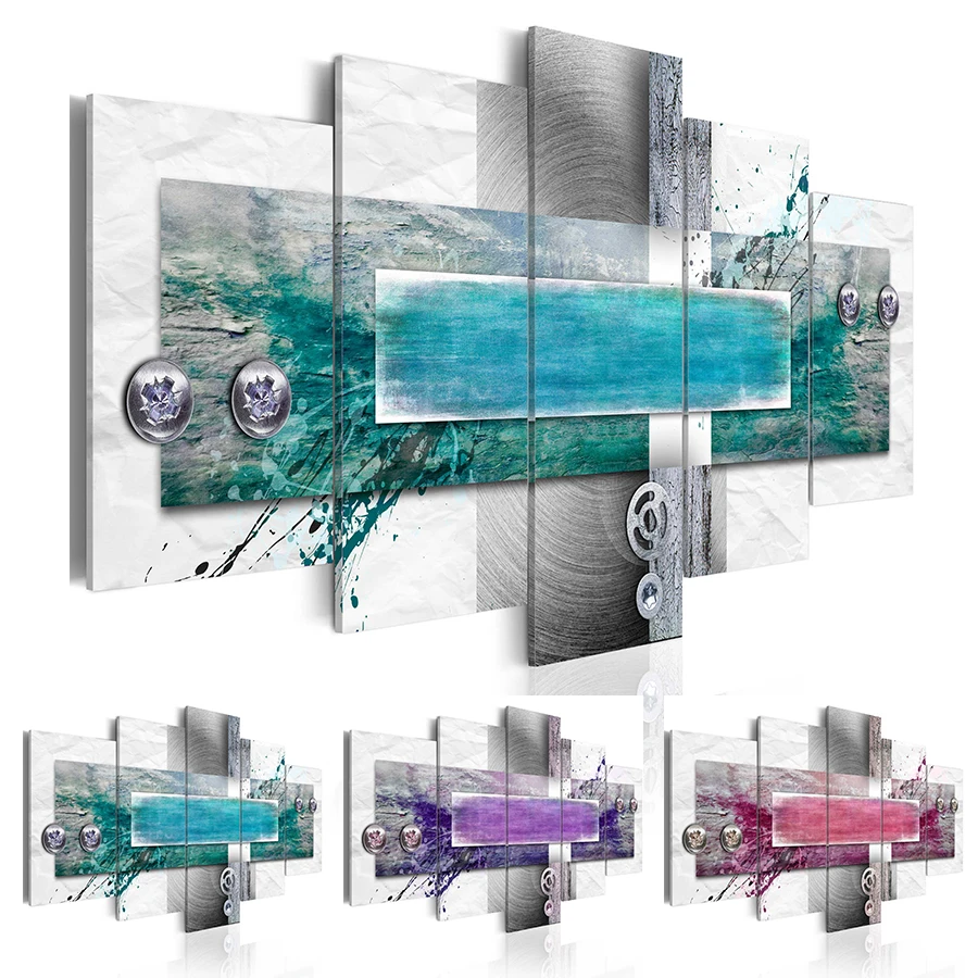 Абстрактная Металлическая текстура Художественная печать Безрамная Картина на