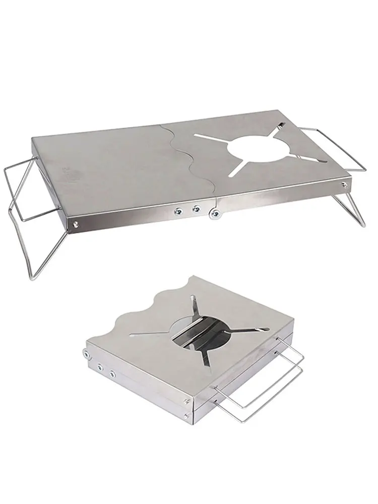 Портативная уличная Складная плита стол для одной горелки многофункциональный