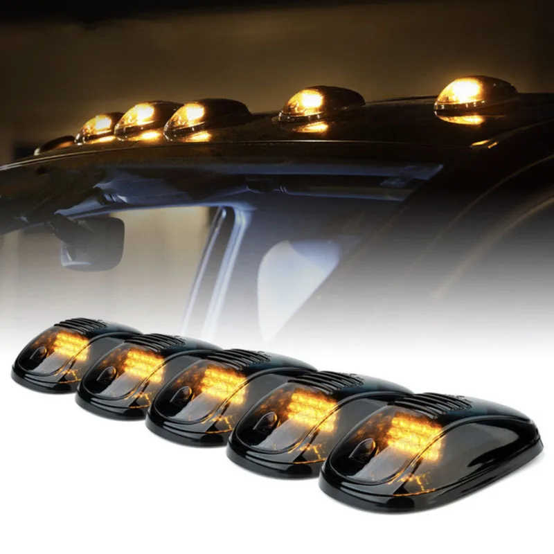 

Lens Cab Roof Lights Running Top 12V- 24V 142x42x45mm For Ford SUV Truck Lamp Smoked 12-LED
