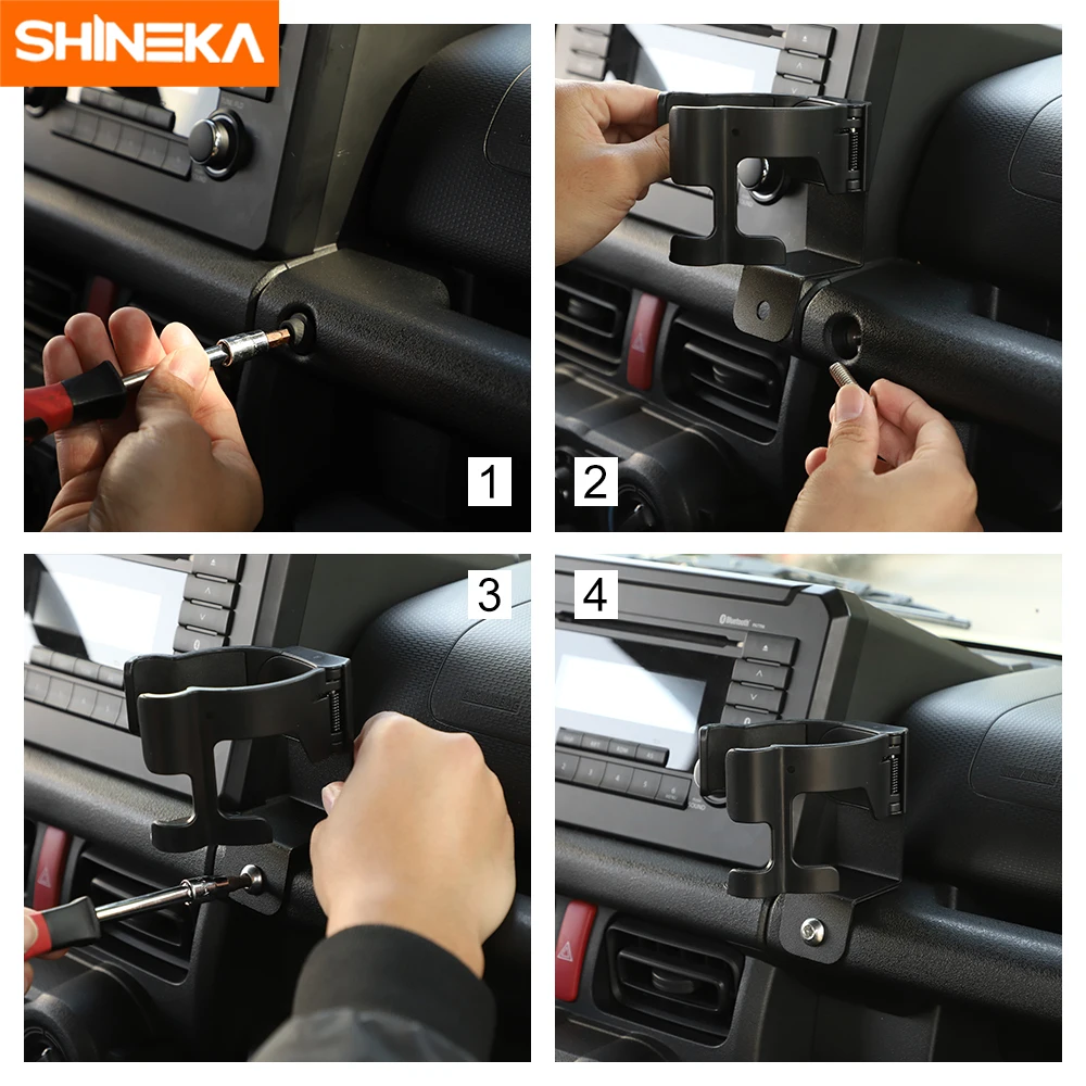 shineka universal car bracket for suzuki jimny jb74 2019 car phone bracket drink cup holder stand organizer for jimny 2019 free global shipping