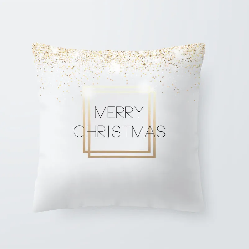 Роскошная розовая Золотая модная наволочка в рождественском стиле с буквами
