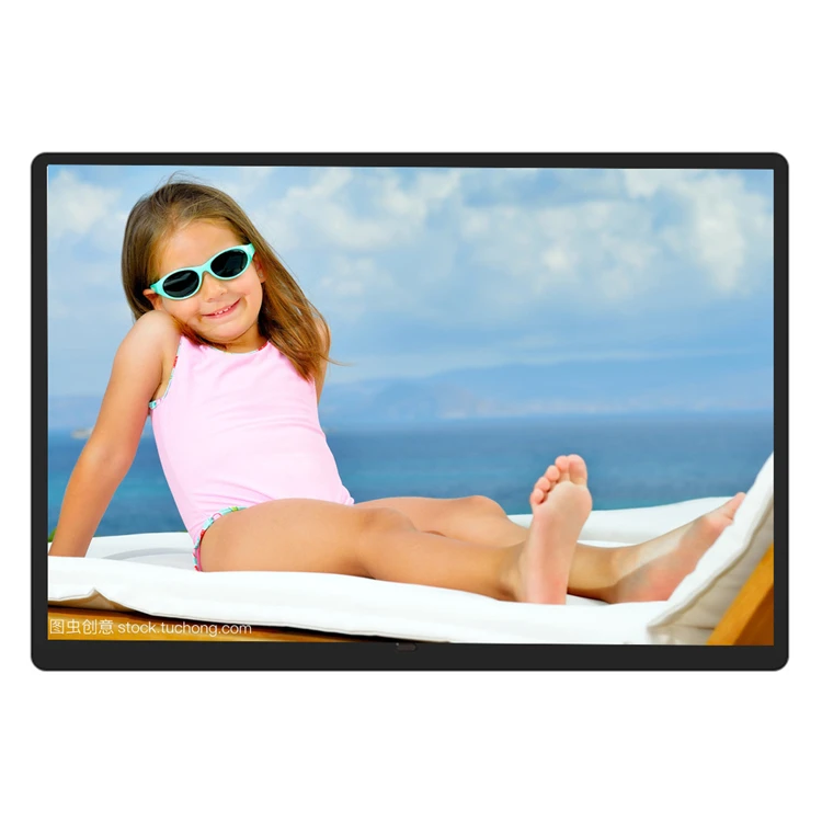 Цифровая фоторамка с IPS-экраном 15 дюймов, подсветкой, HD-разрешением 1920*1080, полной функциональностью, электронным альбомом для фотографий, музыкой и видео в подарок для малышей.