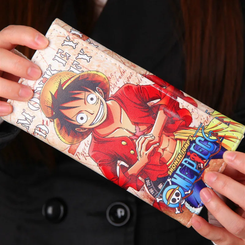 Длинный кошелек из искусственной кожи с рисунком обезьяны D Luffy аниме модная