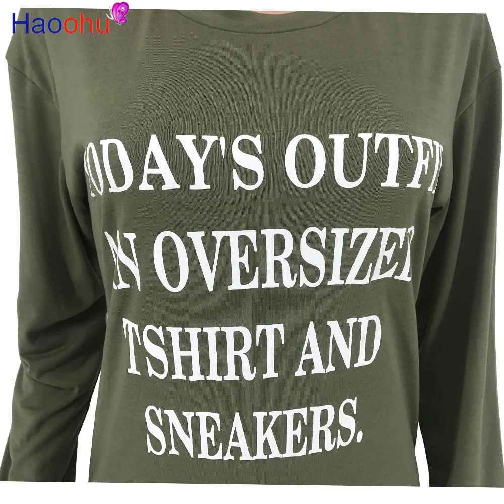 

HAOOHU Letter Print Sportwear Women's Set Long Sleeve Tops Legging Pants Set Tracksuit Two Piece Outfit Active Sweatsuit