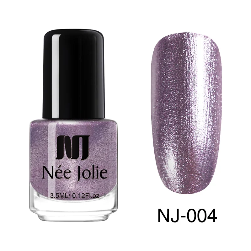 Glitter NJ-04 NEE JOLIE 3,5 мл/7,5 мл Магнитный кошачий глаз ногтей голографический лак Хамелеон кошачьи глаза Декоративный Лак для ногтей лак 22 цвета - Цвет: Glitter NJ-04