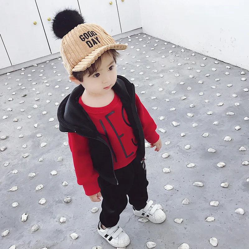 

Winter Baby Boy Clothes Set Long Sleeve Boutique Kids Clothing Tracksuit 3 Piece Set Ropa Baby Nino Children's Clothing BE50DD