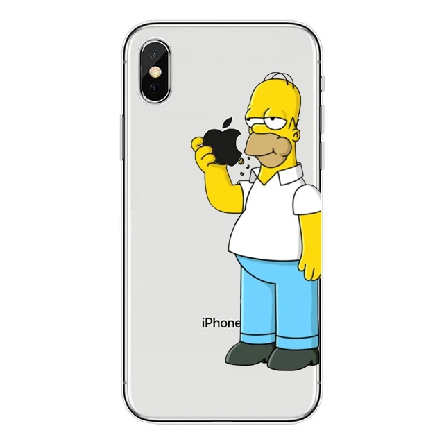 Homer J. Simpson Телефон чехол для iPhone 5 5S SE 6 6s 7 8 P PLUS X XR XS MAX Милый Забавный модный мультяшный силиконовый чехол для телефона s
