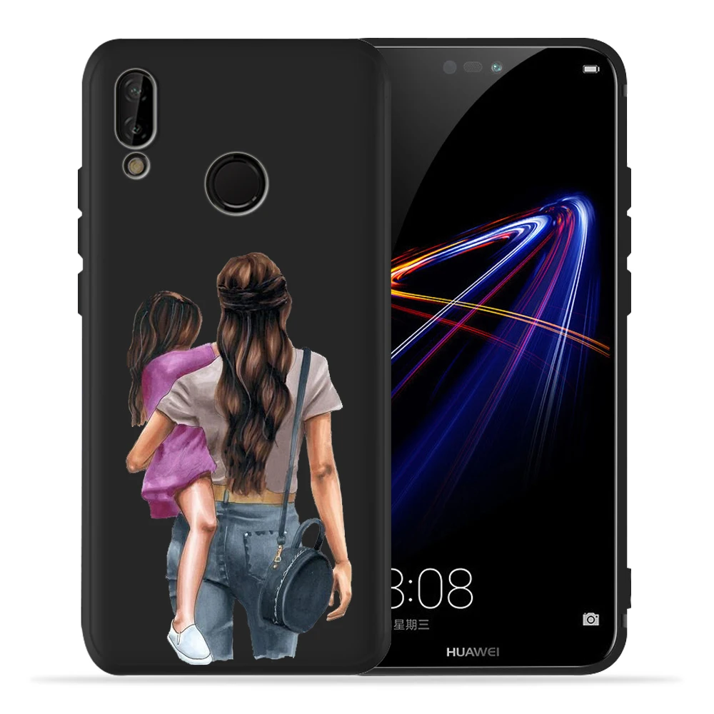 Модный чехол для мамы и дочки, супермамы и папы для huawei p20 Pro, чехол P20 P30 Pro P9 P8 mate 20 Lite Honor 8X9 10 20 PSmart