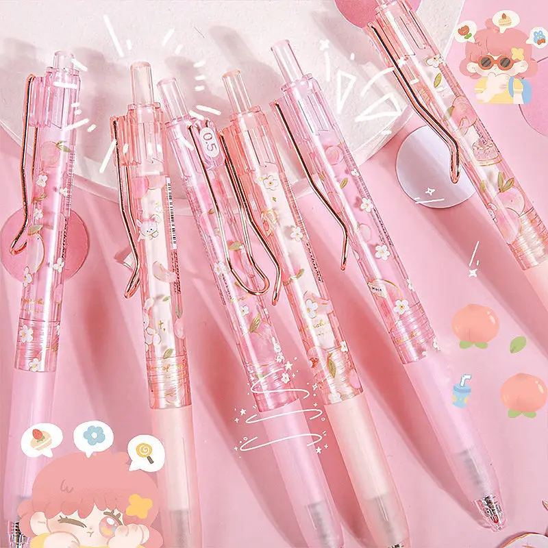 

Ручка гелевая быстросохнущая 3 шт., подарок для девочки, школьные принадлежности для учеников, канцелярские принадлежности, милые ручки