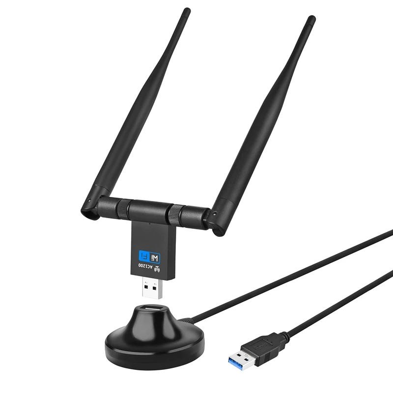 USB WiFi адаптер беспроводной сетевой 1200 Мбит/с двухдиапазонный 2 4 ГГц/300 5 ГГц/867