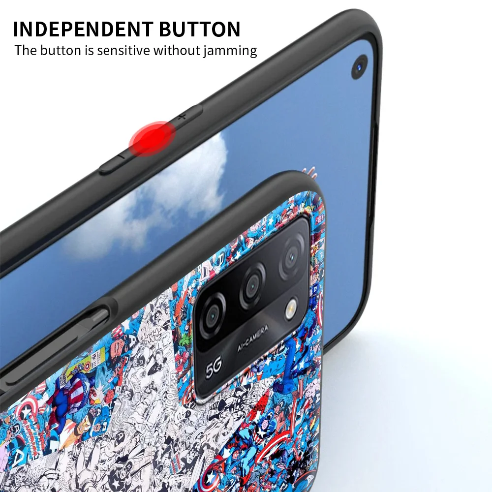 phone case for oppo a53 a93 a52 a94 a9 a74 2020 find x2 x2pro x2lite silicone black fundas deadpool iron man marvel avengers free global shipping