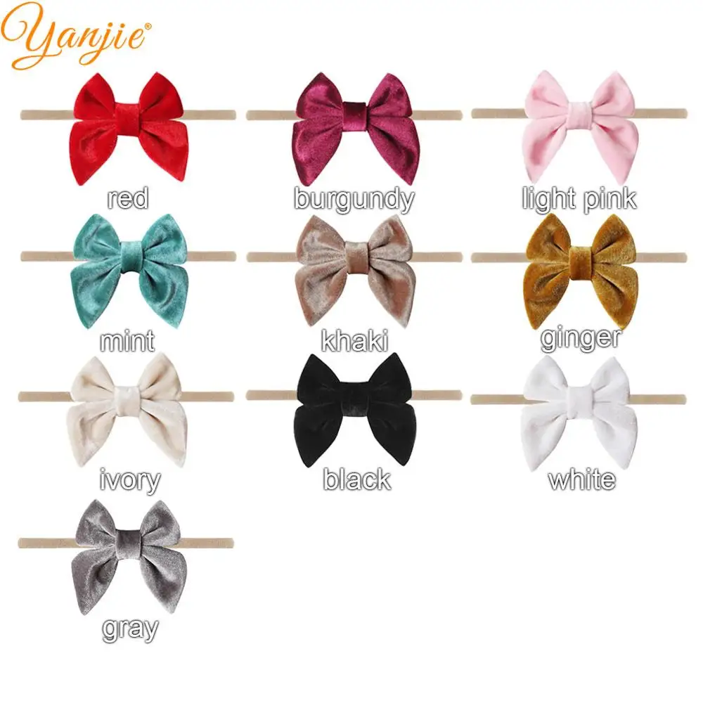 10 шт./лот модные милые Бархатные эластичные нейлоновые повязки для волос 2021