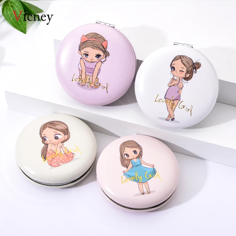 Vicney новинка 2019 маленькое портативное зеркало для макияжа двухстороннее из