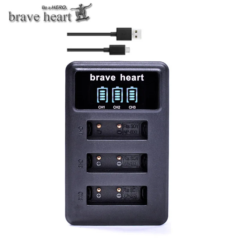 3x bateria NP BX1 батареи npbx1 + 3 лота USB зарядное устройство для Sony HDR AS100v AS30 AS15 HX400 WX350 RX1 RX100