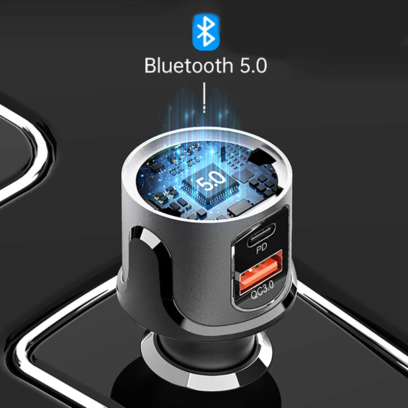 

QC 3.0 Dual USB Charger Car Bluetooth 5.0 FM MP3 Handsfree Calling