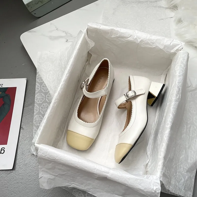 

Женские туфли на низком каблуке, удобные и элегантные оксфорды, модная женская обувь с закрытым носком, Кожаные классические туфли мэри дже...