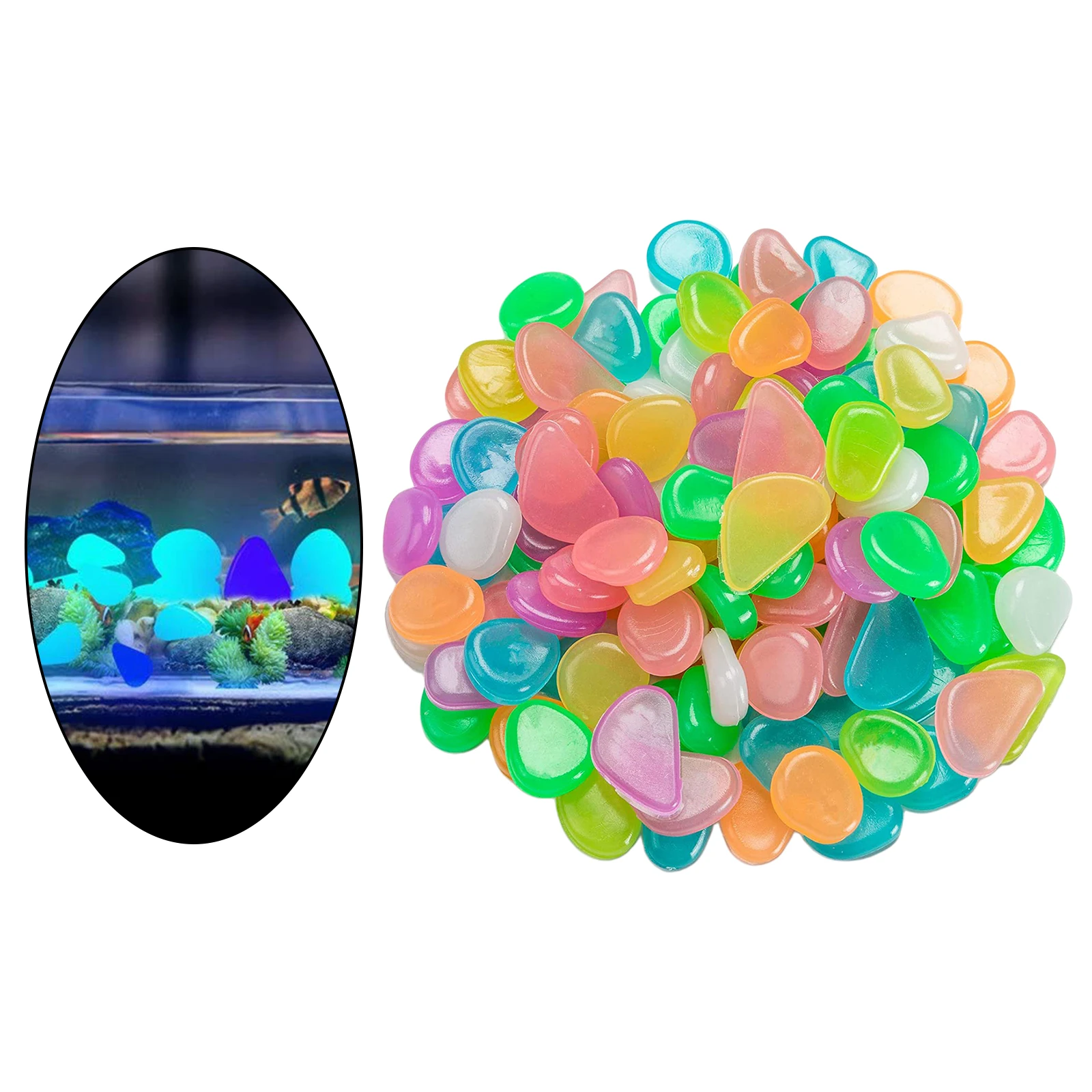 

100Pack Pebbles Stones Rocks For Home Garden Path Yard Aquarium Decoration