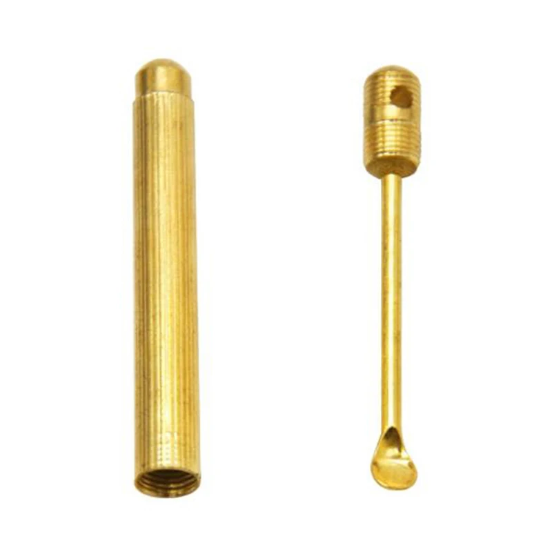 5 шт./лот золотая металлическая табачная ложка ножница порошок для храпа лопата