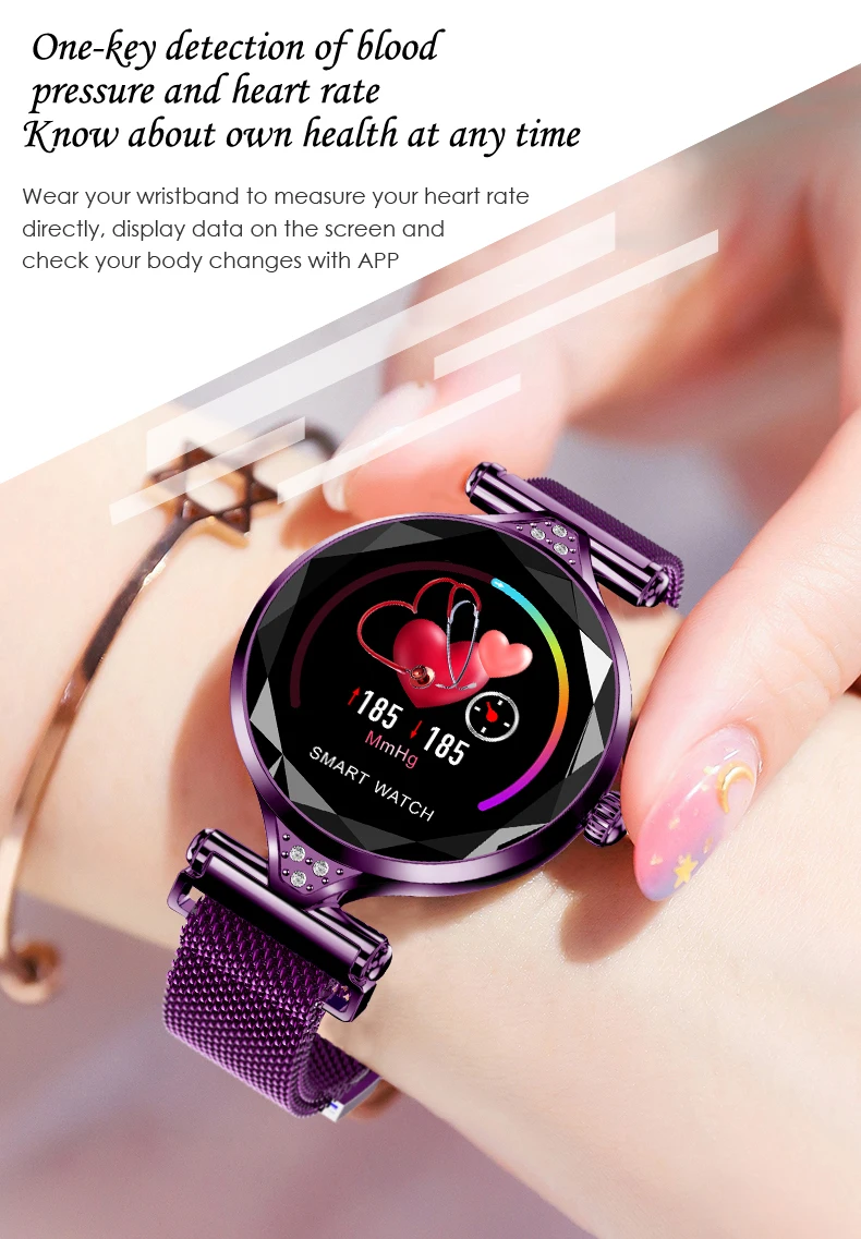 

H1 Smart Watch women Fitness Bracelet Heart Rate Blood Pressure Fitness Tracker Smartwatch Lady Smart Bracelet Band PK AK15