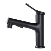 basin faucets hot cold water tap deck mounted single handle pull out sink mixer tap bathroom accessories black