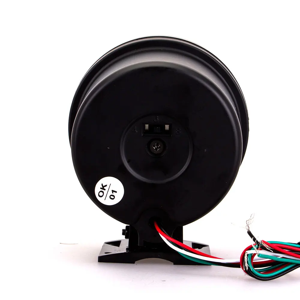 Черный тахометр с красным рычажным Светильник Универсальный 3 75 дюйма 95 мм 12 В