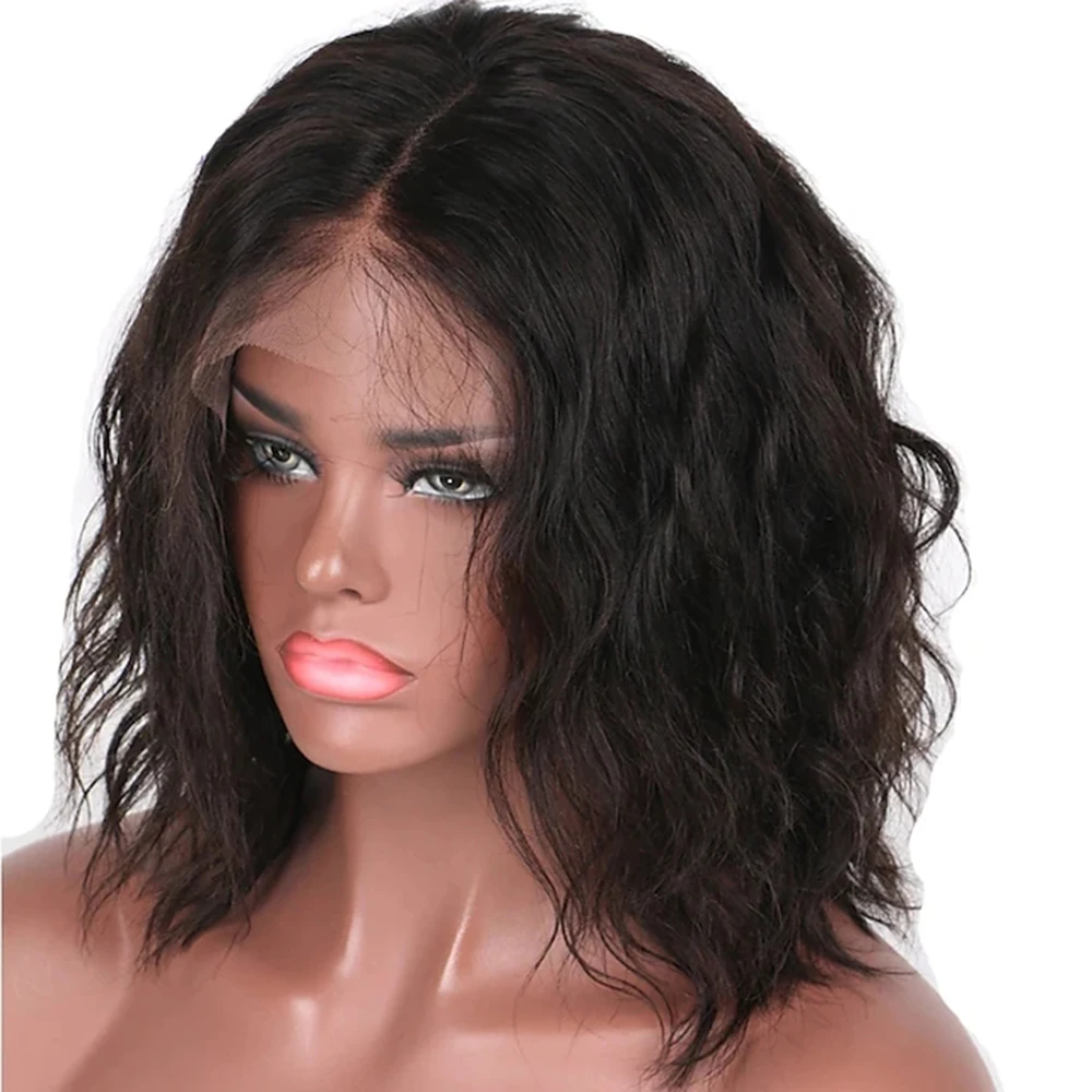 HD lace 13x6 lace front wig and gluless lace front is 13x4 lace front Remy Human Hair Wig 130% Density 8-16 inch with Baby Hair