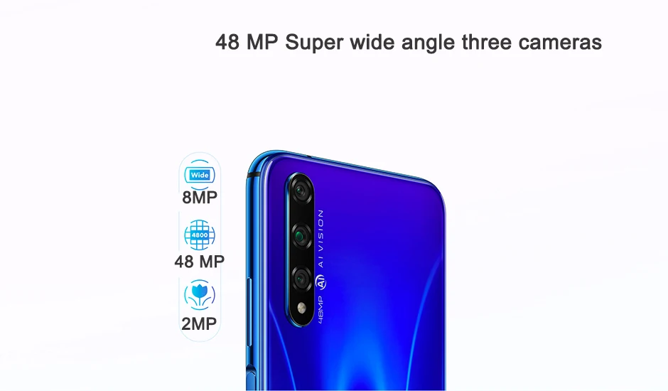 Honor 20 S мобильный телефон honor 20 S 6,26 дюймов Восьмиядерный Android 9,0 отпечаток пальца ID GPU Turbo 3,0 Google play 20 Вт Быстрая зарядка