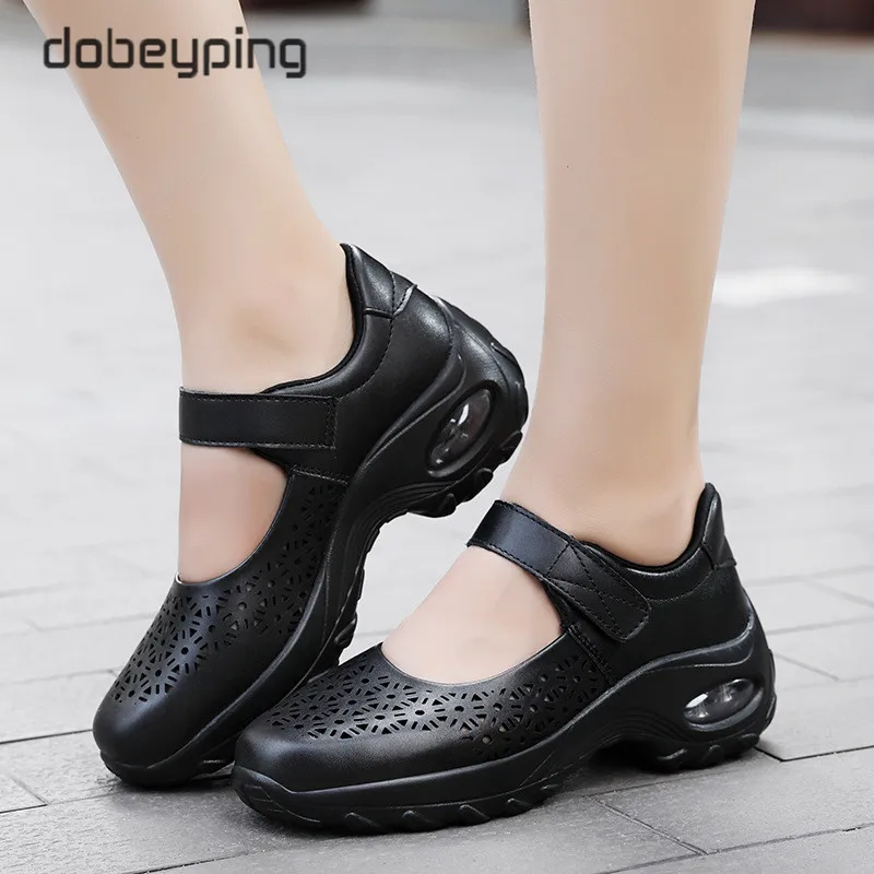 2020 New Wedges Women Casual Shoes Cut Out Woman Summer Dance Shoe Flat Platforms Female Sneakers Breathable Holes Women's Shoes