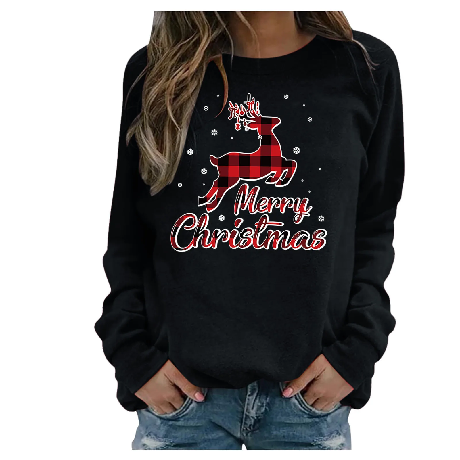 Рождественский свитшот с принтом красного вина женский спортивный костюм топы