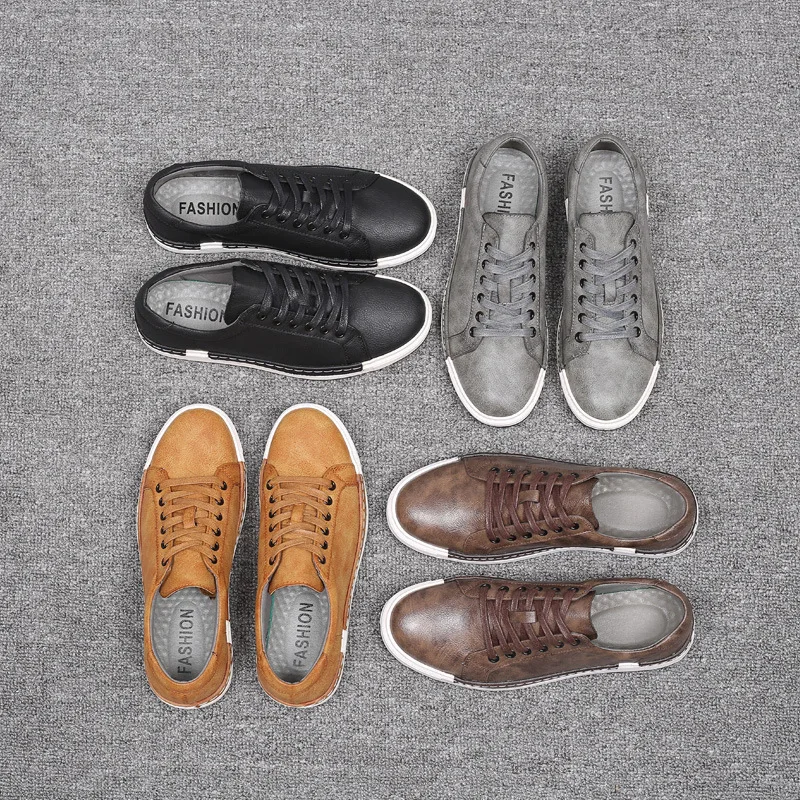 

2021 New Summer and Autumn Men's Fashion Casual Shoes England All-match Lace-up Sneakers men shoes mens luxury loafers shoes
