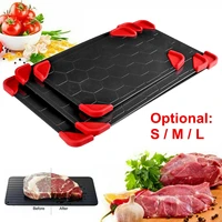 3 size fast defrost tray metal plate defrosting trays safe fast thawing frozen meat fish sea food kitchen cook gadget tool