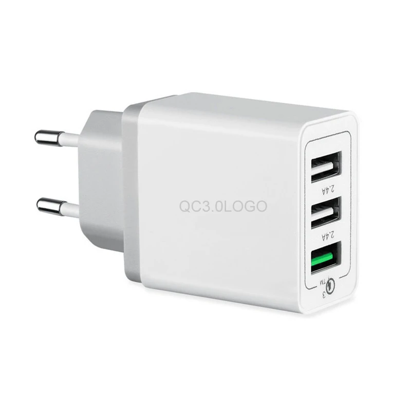 30 Вт с 3 портами (стандарт QC3.0 телефон зарядное устройство USB портативная