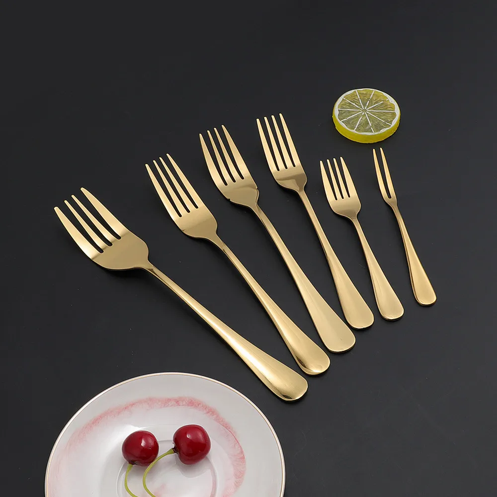 Набор кухонных столовых приборов из нержавеющей стали золотого цвета | Дом и сад