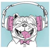 daboxibo dogs listening to music clear stamps mold for diy scrapbooking cards making decorate crafts 2020 new