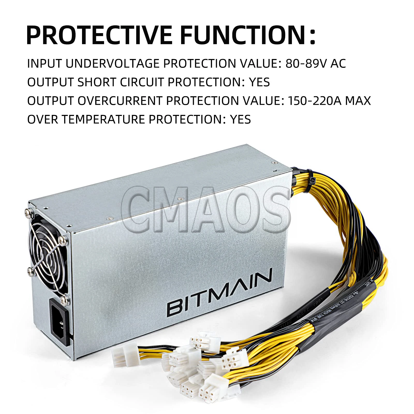 Bitmain APW7 1800 Вт оборудование для майнинга Antminer A6/A7/S9/R4/S7/E9 блок питания 6-контактный