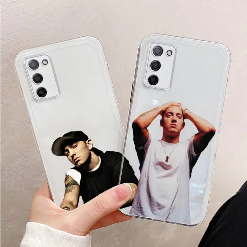 

Eminem famous rapper Phone Case For Xiaomi Mi 11 Ultra Lite 10 Redmi Note 9 8 7 9a K30S K40 Pro Transparent Coque