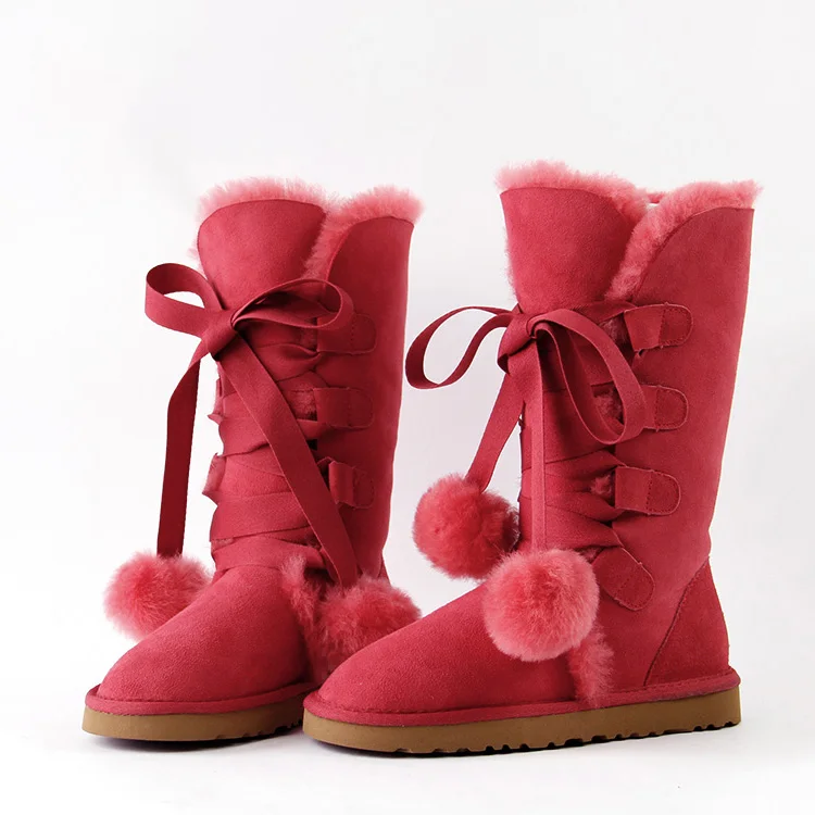 Новый хит Модные женские зимние ботинки из натуральной овечьей кожи Зимние со 100%