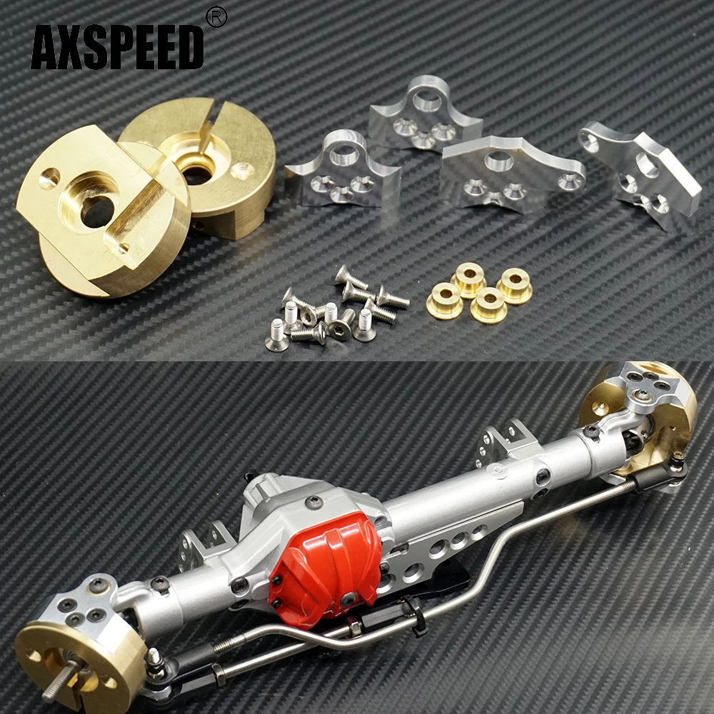 

AXSPEED 110g/pc Brass Counterweight Front & Rear Internal Wheel Weights for RC Axial Wraith 90018 90048 RR10 1/10 RC Crawler Car