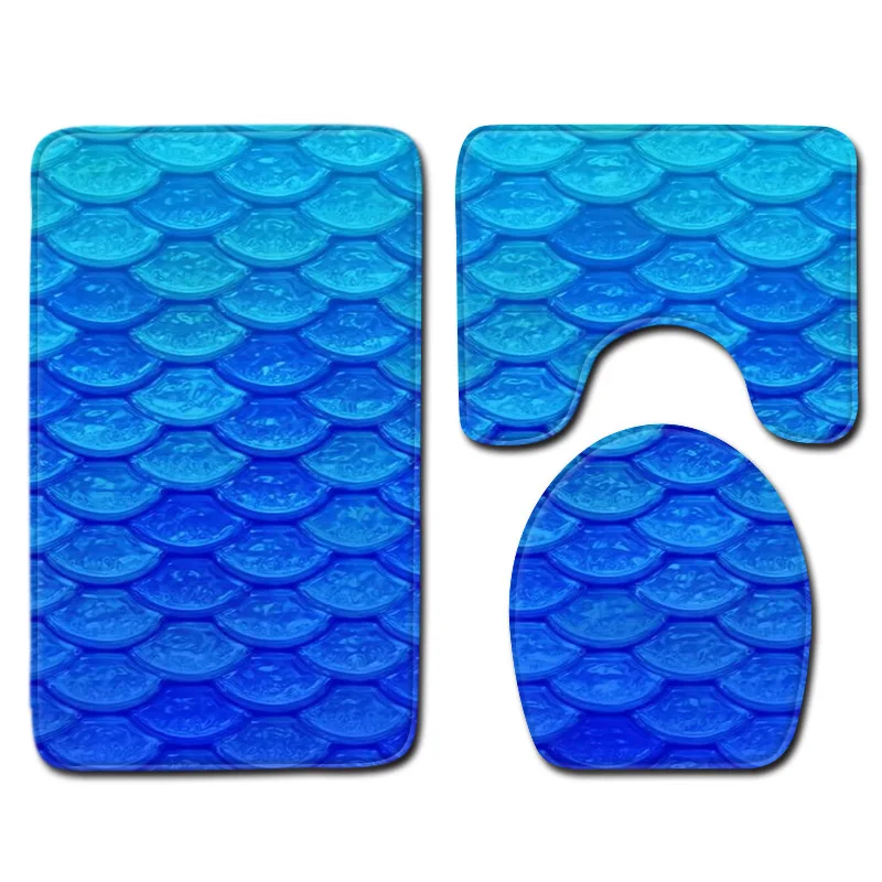 Zeegle Toilet Set Absorbent Pedestal Rug Flannel Soft Foot Mat Washable Seat Cover Anti Slip 3pcs Bath | Дом и сад
