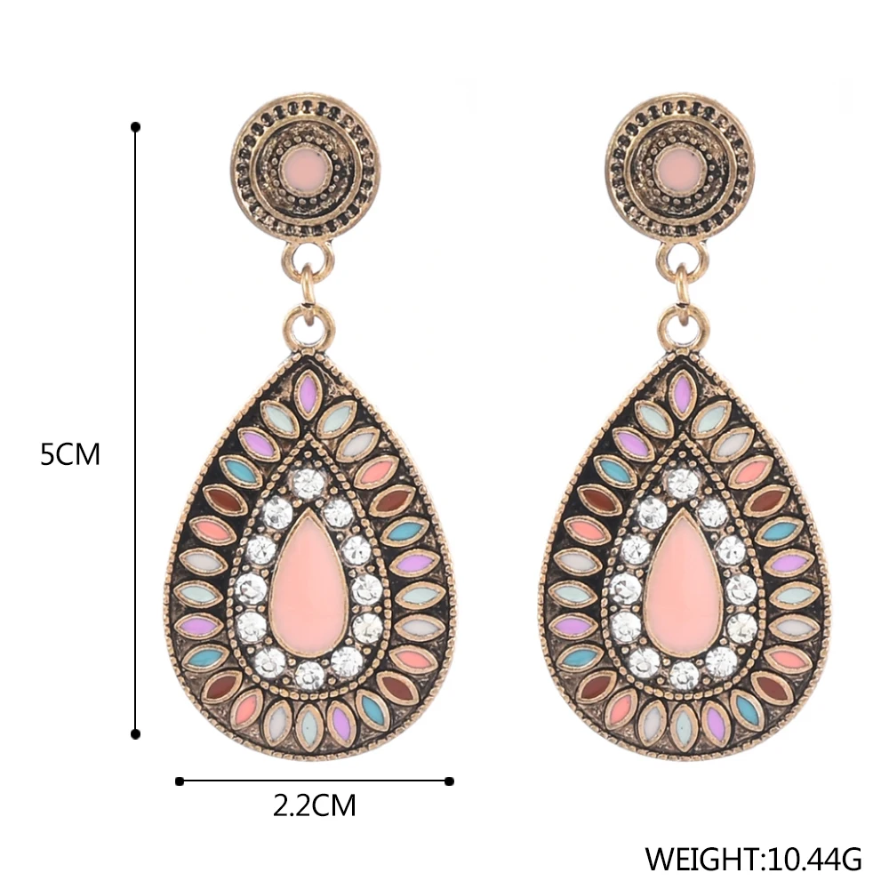 Богемные винтажные разноцветные Круглые Подвесные серьги дизайнерские