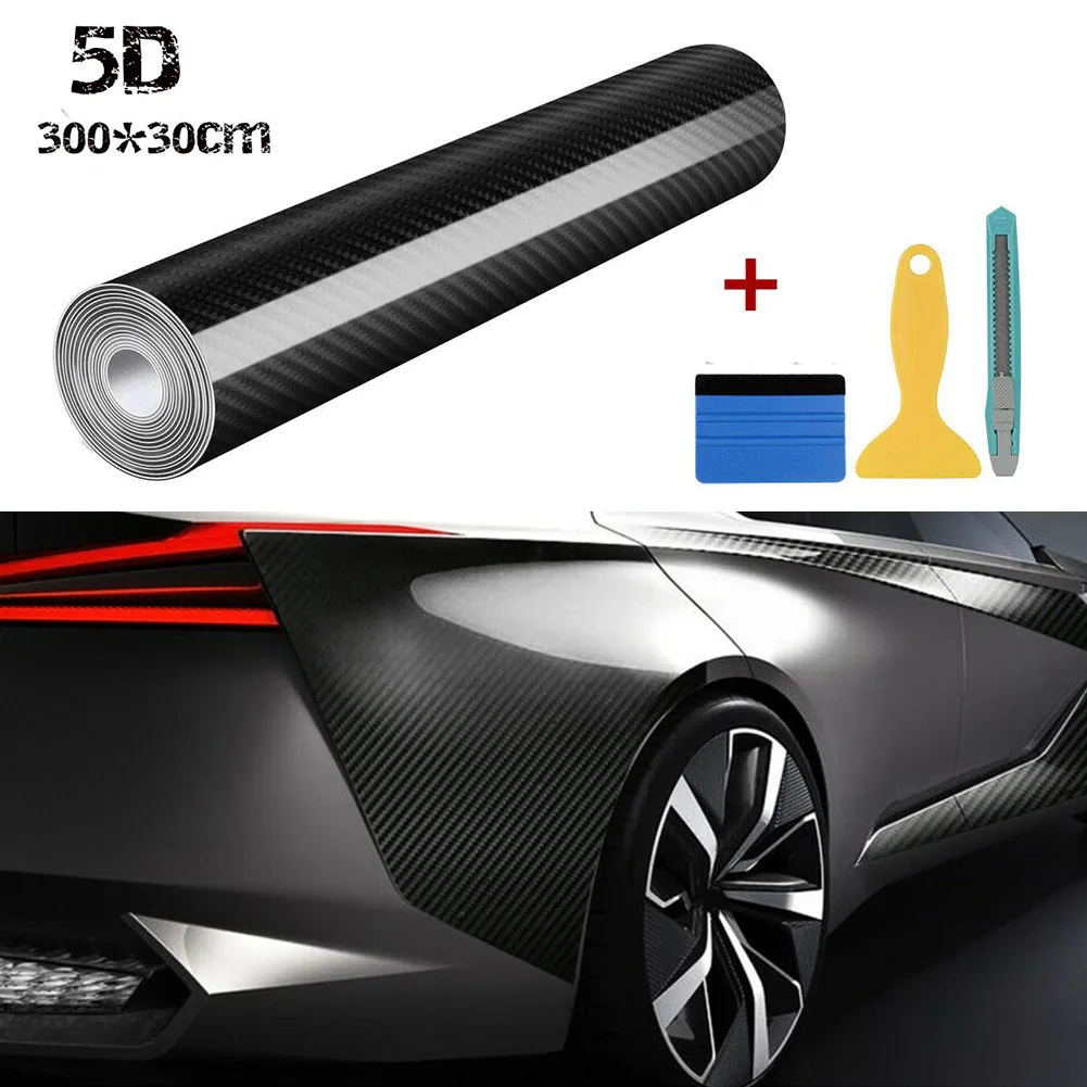

+ 3*Tools Car 300x30cm Vinyl Sticker 5D Carbon Fiber Decals Waterproof