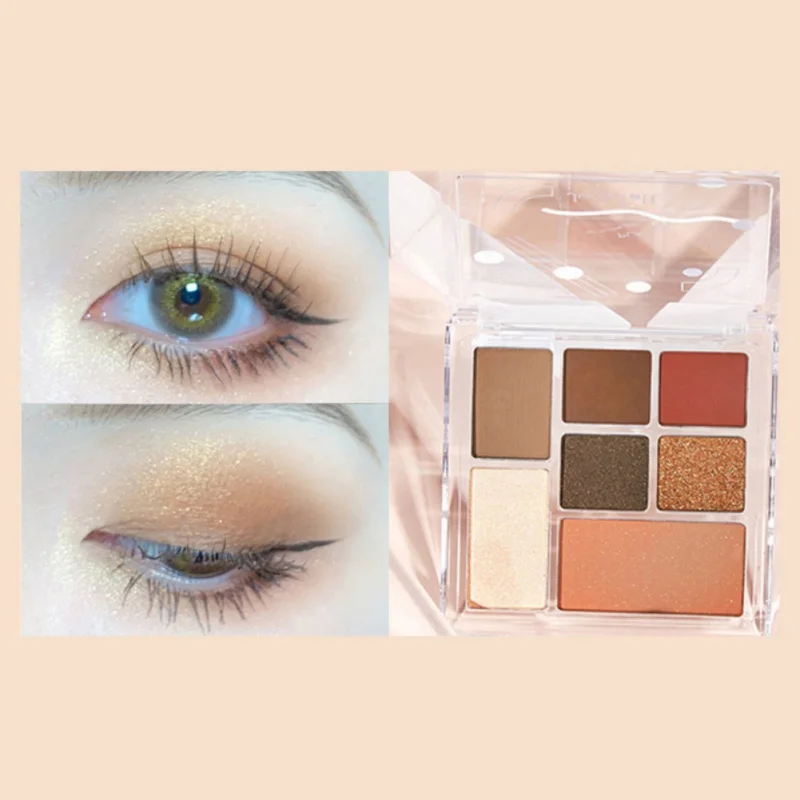 7 Цвет блестящие матовые тени для век Палитра теней красивого макияжа глаз макияж