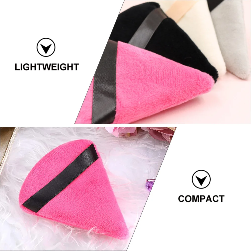 

8pcs Triangle Cotton Powder Puff Face Makeup Powder Puff Makeup Tool with Strap