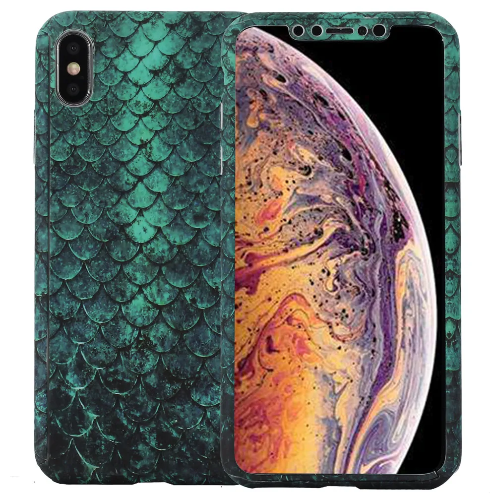 for iPhone 6 6S 7 8 Plus 5 5S SE X XS MAX XR Hard Plastic Case Flower Leaf Marble Stone Painted 360 Degree Full Body Protection |
